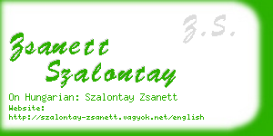 zsanett szalontay business card